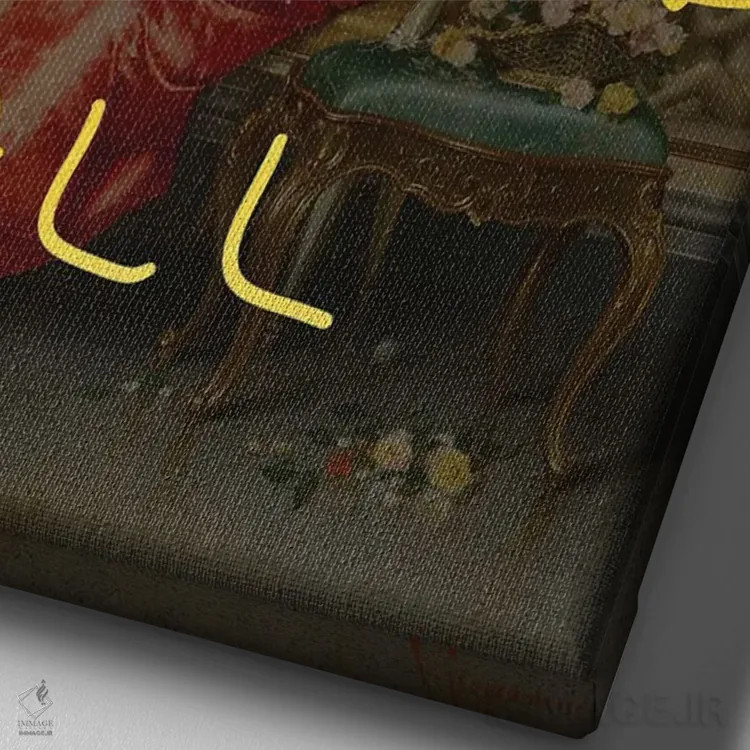 تابلو پرترههای رنسانسی با لمس باروک سورئالیستی و تکنیک کلاژ اثر بونا فیدسا - نمای نزدیک بافت بوم