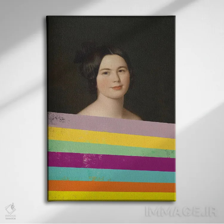 تابلو هنر رنسانس سورئالیستی با تأثیر باروک و تکنیک کلاژ اثر بونا فیدسا - نمای روبهرو روی دیوار