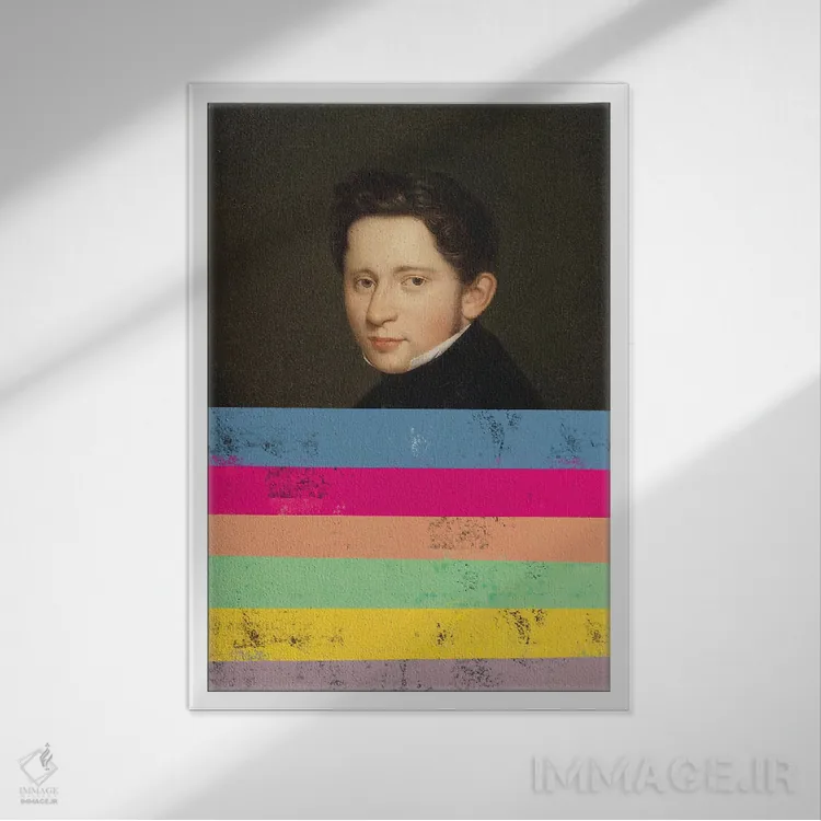 تابلو سورئالیسم باروک و رنسانس در پرترههای کلاژی اثر بونا فیدسا - نمای قابدار سفید