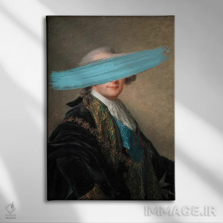 تابلو هنر رنسانس با بیان سورئالیستی و ذوق باروک در پرتره اثر بونا فیدسا - نمای روبهرو روی دیوار