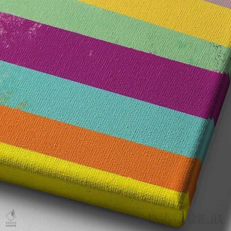 تابلو هنر رنسانس سورئالیستی با تأثیر باروک و تکنیک کلاژ اثر بونا فیدسا - نمای نزدیک بافت بوم