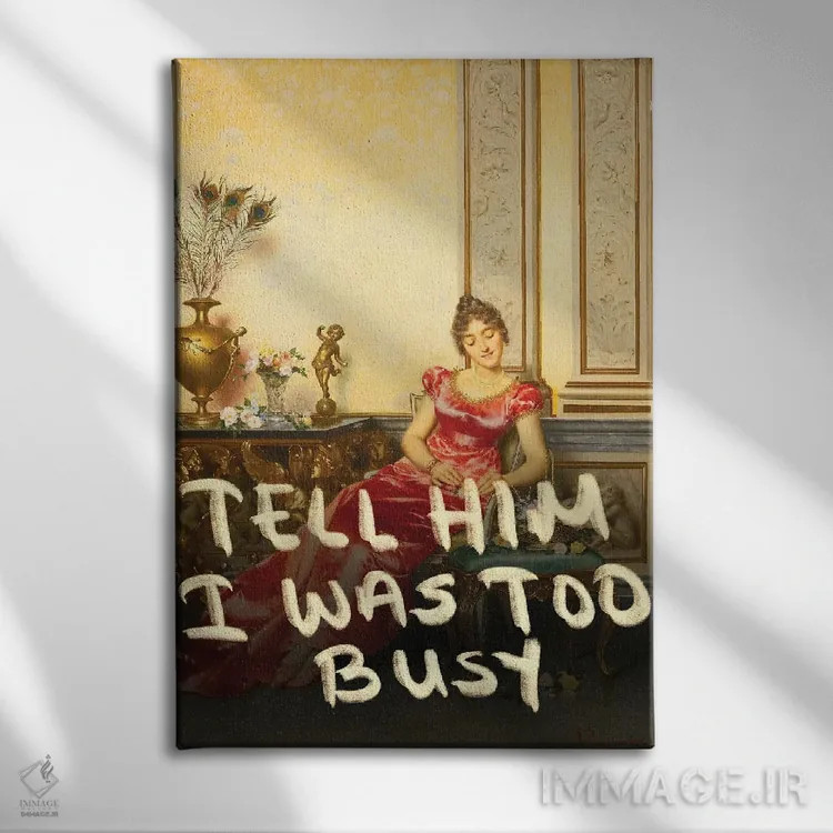 تابلو بازآفرینی هنر باروک و رنسانس با سورئالیسم در پرترهها اثر بونا فیدسا - نمای روبهرو روی دیوار