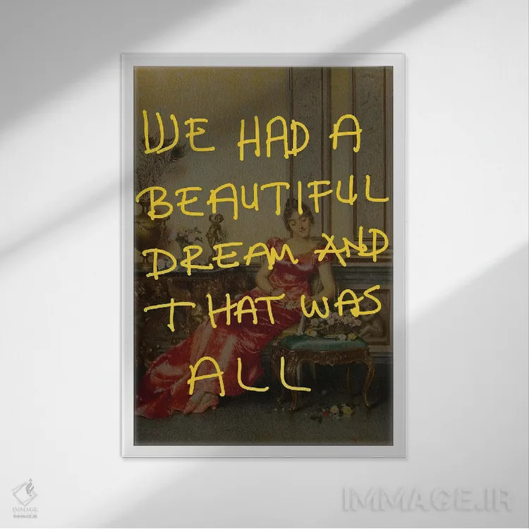 تابلو پرترههای رنسانسی با لمس باروک سورئالیستی و تکنیک کلاژ اثر بونا فیدسا - نمای قابدار سفید