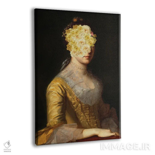 تابلو بانوی نجیب با سر گلدار I اثر بونا فیدسا - نمای پرسپکتیو محصول