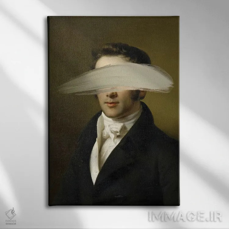 تابلو سورئالیسم باروک و رنسانس در پرترهها با لبهٔ سورئالیستی اثر بونا فیدسا - نمای روبهرو روی دیوار