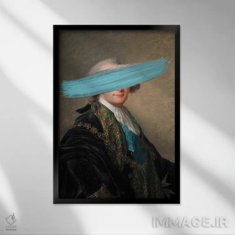 تابلو هنر رنسانس با بیان سورئالیستی و ذوق باروک در پرتره اثر بونا فیدسا - نمای قابدار مشکی