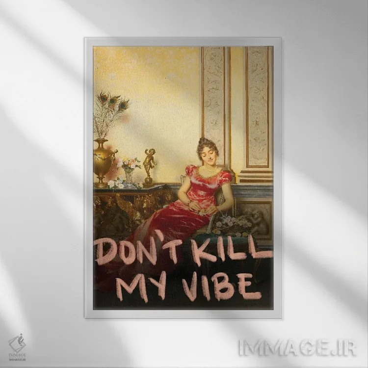 تابلو هنر رنسانس و باروک سورئالیستی با تغییر منحصربهفرد اثر بونا فیدسا - نمای قابدار سفید