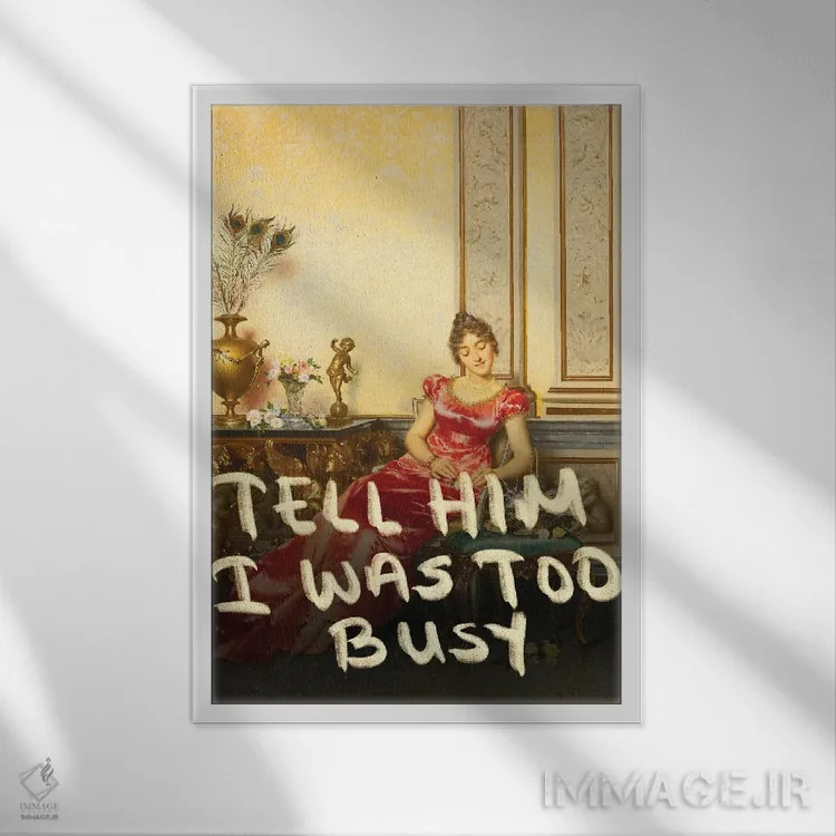 تابلو بازآفرینی هنر باروک و رنسانس با سورئالیسم در پرترهها اثر بونا فیدسا - نمای قابدار سفید