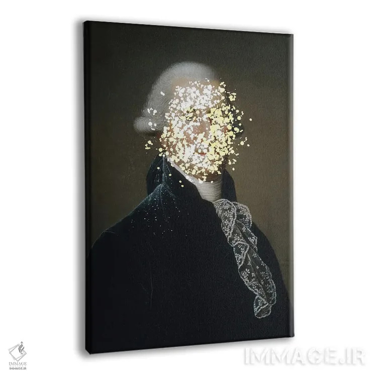 تابلو هنر باروک و رنسانس سورئالیستی با تغییر منحصربهفرد در پرترههای کلاژی اثر بونا فیدسا - نمای پرسپکتیو محصول