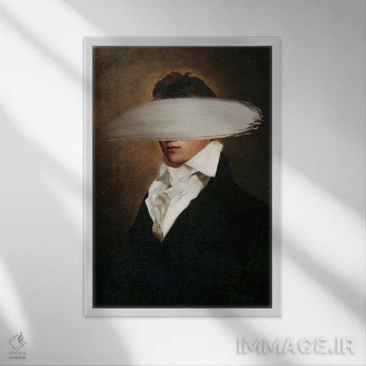 تابلو هنر رنسانس با تأثیر باروک سورئالیستی در پرتره اثر بونا فیدسا - نمای قابدار سفید