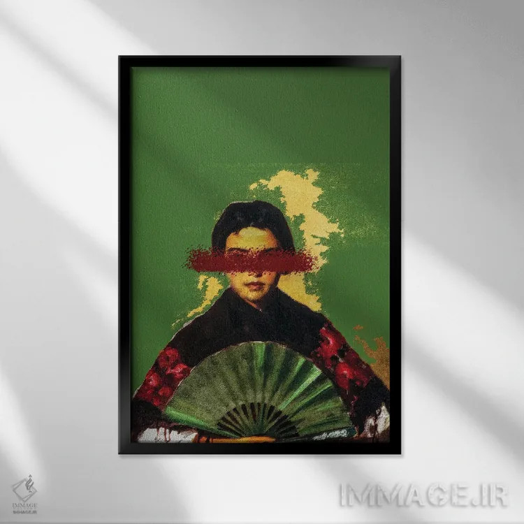 تابلو دختر اسپانیایی II اثر بونا فیدسا - نمای قابدار مشکی