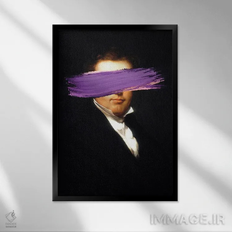 تابلو سورئالیسم باروک و رنسانس در کلاژهای سورئالیستی پرترهها با تأثیر باروک اثر بونا فیدسا - نمای قابدار مشکی