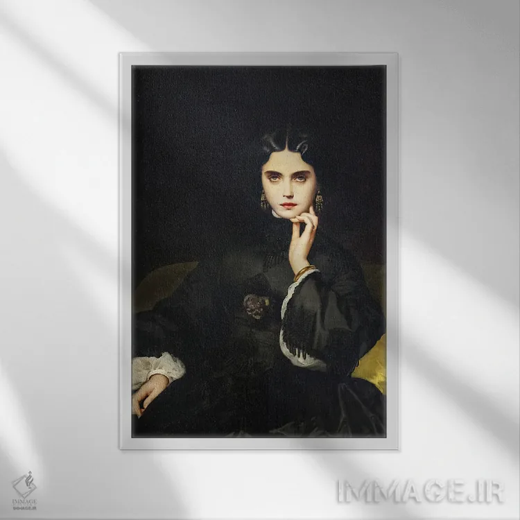 تابلو زن اغواگر رؤیایی؛ شاهکار سورئالیستی باروک اثر بونا فیدسا - نمای قابدار سفید