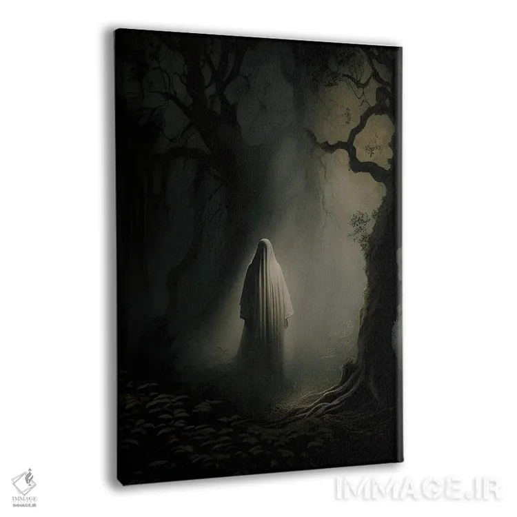 تابلو روح در جنگل زیر نور ماه اثر بونا فیدسا - نمای پرسپکتیو محصول