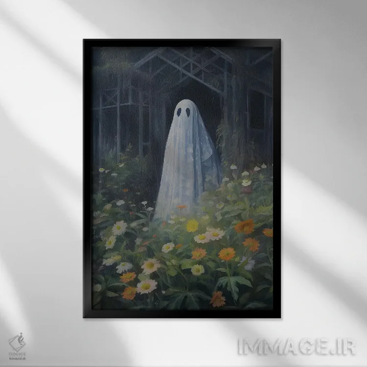 تابلو روح گیاهی در گلخانه اثر بونا فیدسا - نمای قابدار مشکی