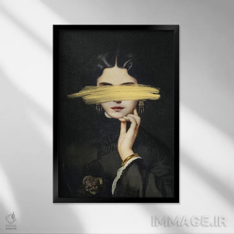 تابلو ظرافت سورئالیسم؛ پرترهٔ زنانهٔ باروک اثر بونا فیدسا - نمای قابدار مشکی