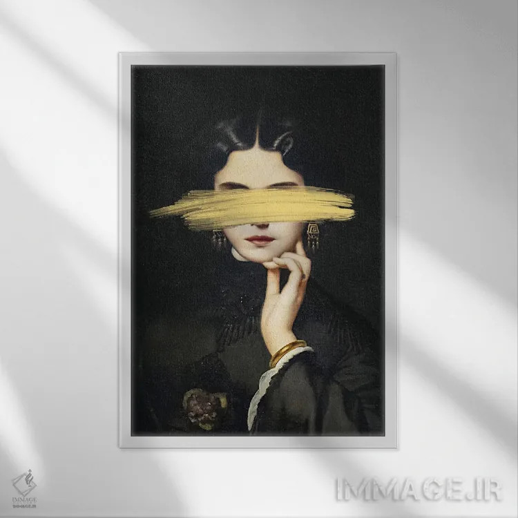 تابلو ظرافت سورئالیسم؛ پرترهٔ زنانهٔ باروک اثر بونا فیدسا - نمای قابدار سفید