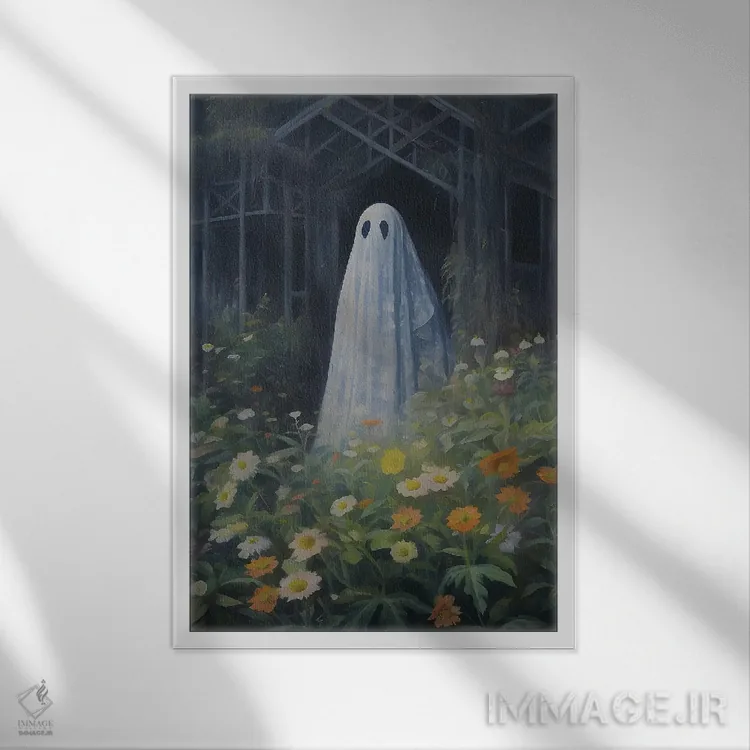 تابلو روح گیاهی در گلخانه اثر بونا فیدسا - نمای قابدار سفید