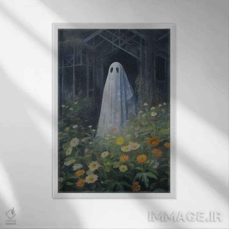 تابلو روح گیاهی در گلخانه اثر بونا فیدسا - نمای قابدار سفید