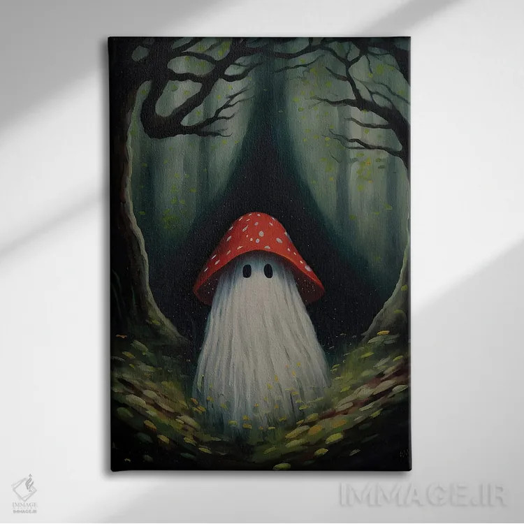 تابلو روح قارچی (طنزآمیز) اثر بونا فیدسا - نمای روبهرو روی دیوار
