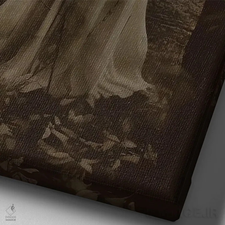 تابلو روح جنگل اثر بونا فیدسا - نمای نزدیک بافت بوم