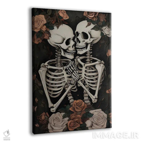 تابلو زوج اسکلت رمانتیک به سبک گوتیک اثر بونا فیدسا - نمای پرسپکتیو محصول