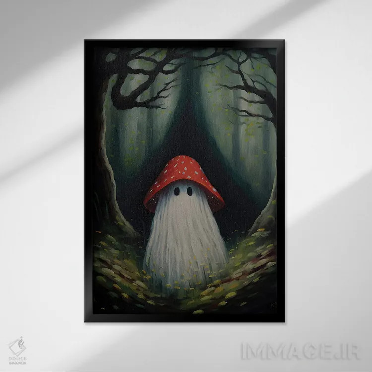 تابلو روح قارچی (طنزآمیز) اثر بونا فیدسا - نمای قابدار مشکی