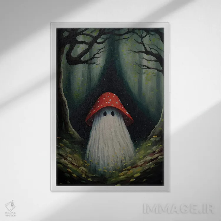 تابلو روح قارچی (طنزآمیز) اثر بونا فیدسا - نمای قابدار سفید
