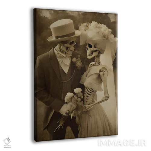 تابلو زوج اسکلت رمانتیک اثر بونا فیدسا - نمای پرسپکتیو محصول
