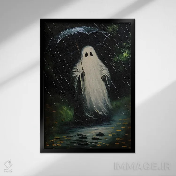 تابلو روح زیر باران اثر بونا فیدسا - نمای قابدار مشکی