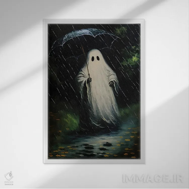 تابلو روح زیر باران اثر بونا فیدسا - نمای قابدار سفید