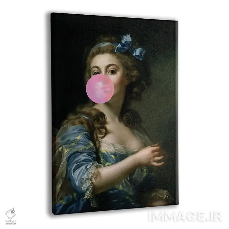 تابلو پرترهٔ آدامس بادکنکی اثر بونا فیدسا - نمای پرسپکتیو محصول