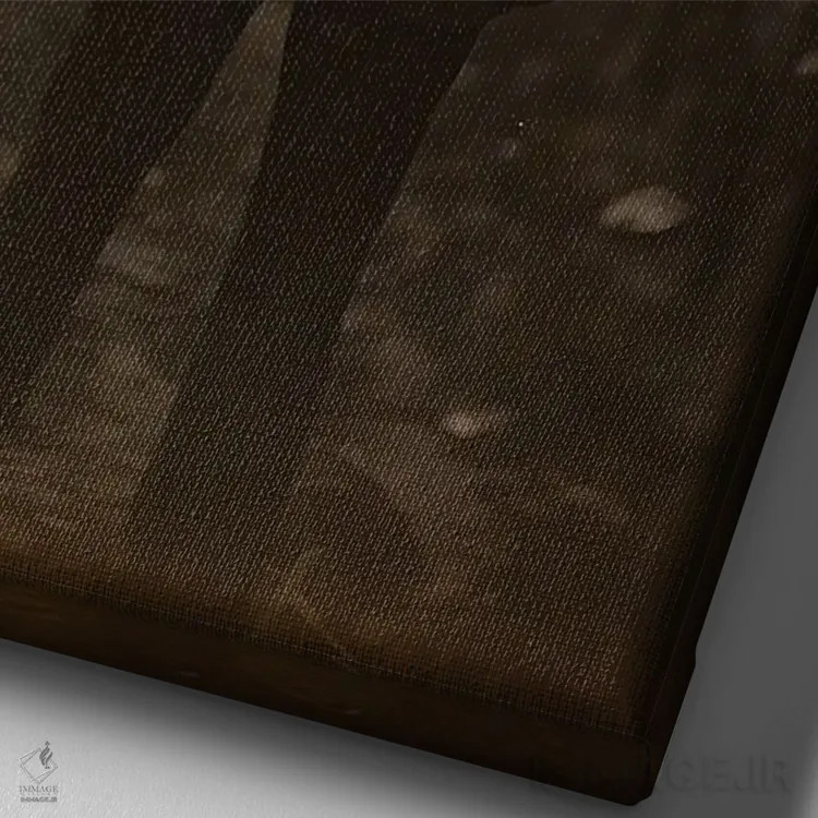 تابلو مرد کدوحلوایی در مزرعه اثر بونا فیدسا - نمای نزدیک بافت بوم