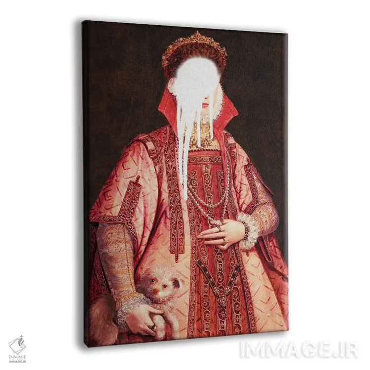 تابلو پرترهٔ ملکهٔ وینتیج تغییر یافته II اثر بونا فیدسا - نمای پرسپکتیو محصول