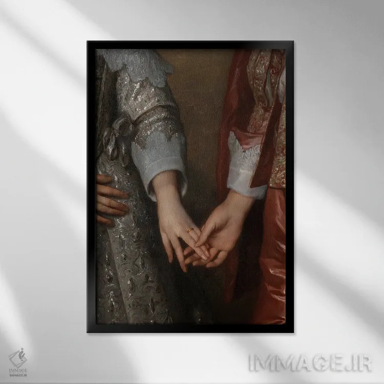 تابلو عشقولانه (محاورهای) اثر بونا فیدسا - نمای قابدار مشکی
