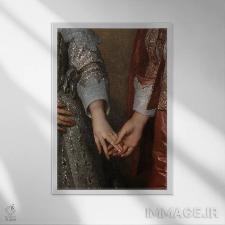 تابلو عشقولانه (محاورهای) اثر بونا فیدسا - نمای قابدار سفید