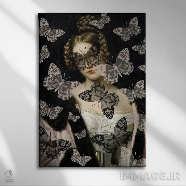 تابلو بهشت پروانهها اثر بونا فیدسا - نمای روبهرو روی دیوار