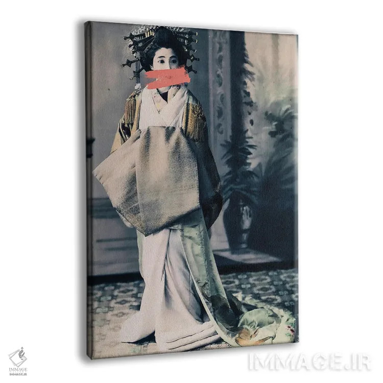 تابلو پرترهٔ گیشا تغییر یافته اثر بونا فیدسا - نمای پرسپکتیو محصول