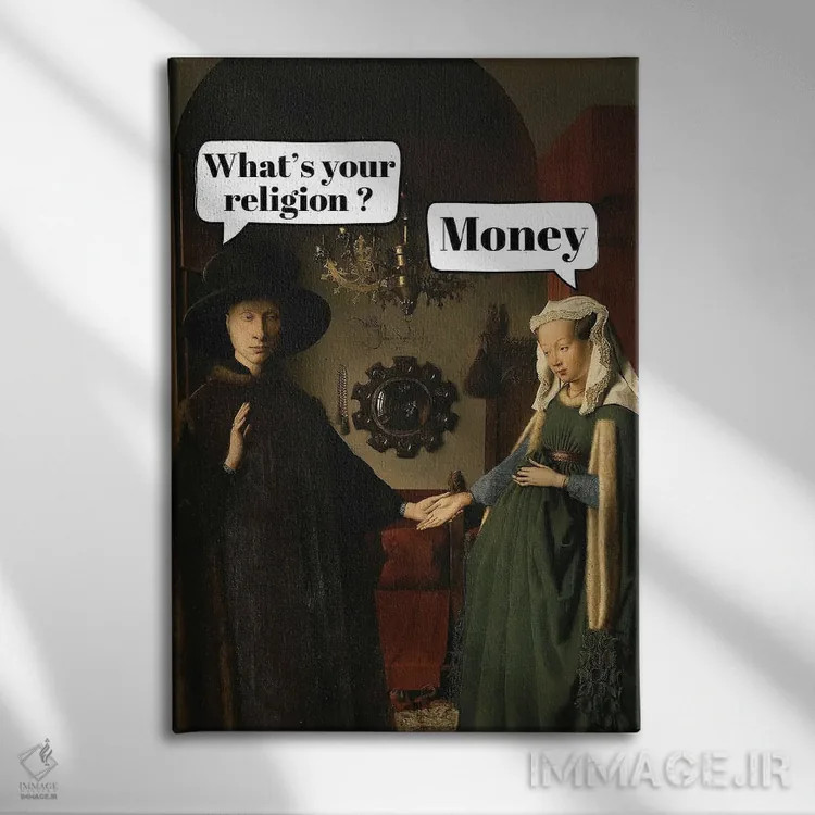 تابلو Timely Humor,هنر بیزمان، شوخطبعی بهموقع اثر بونا فیدسا - نمای روبهرو روی دیوار