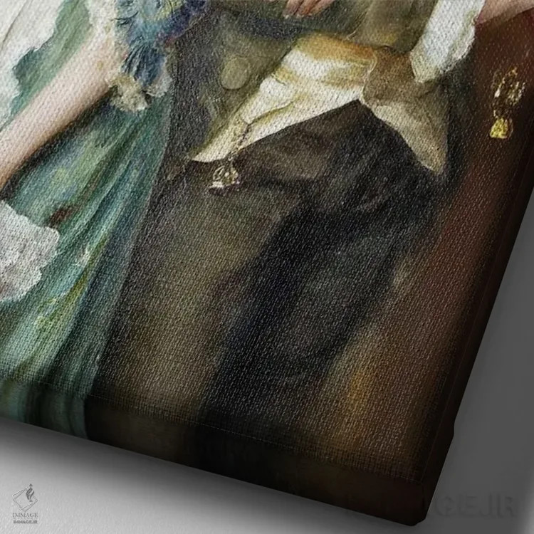 تابلو Modern Twist,هنر باروک با تغییر مدرن اثر بونا فیدسا - نمای نزدیک بافت بوم