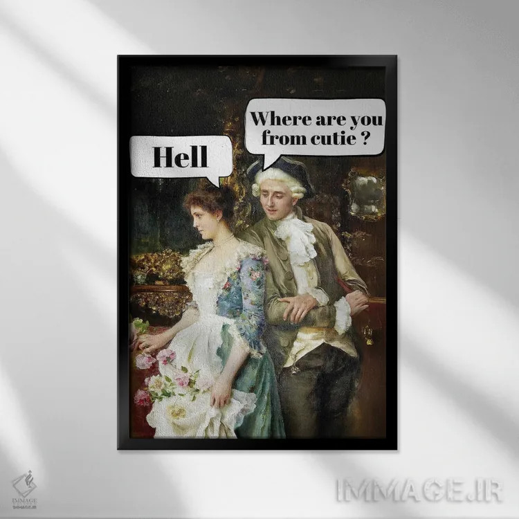 تابلو Modern Twist,هنر باروک با تغییر مدرن اثر بونا فیدسا - نمای قابدار مشکی