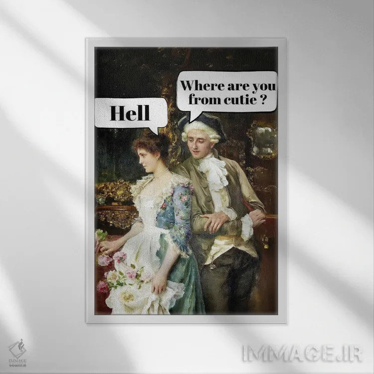 تابلو Modern Twist,هنر باروک با تغییر مدرن اثر بونا فیدسا - نمای قابدار سفید