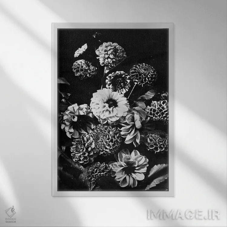 تابلو دستهگل احساسی I اثر بونا فیدسا - نمای قابدار سفید