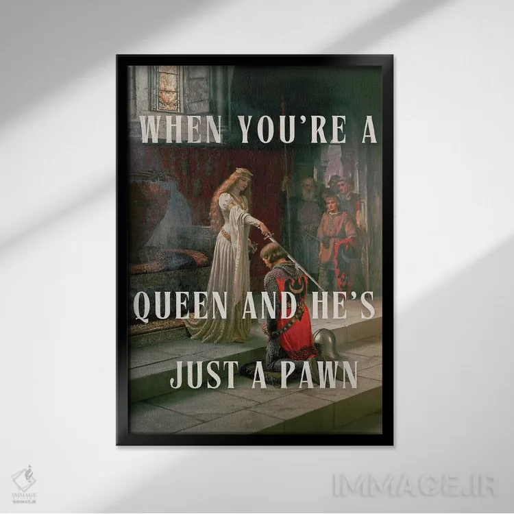 تابلو لحظات سلطه اثر بونا فیدسا - نمای قابدار مشکی