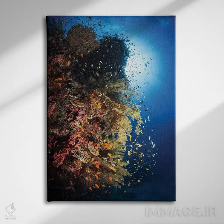 تابلو انفجار زندگی اثر باراتیو گابریل - نمای روبهرو روی دیوار