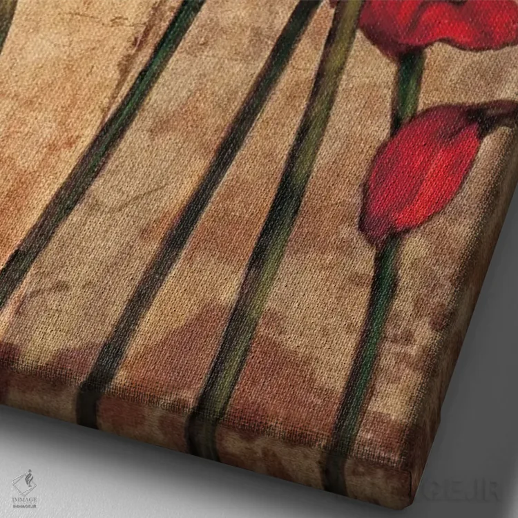 تابلو گردهمایی I اثر برایان فرانسیس - نمای نزدیک بافت بوم