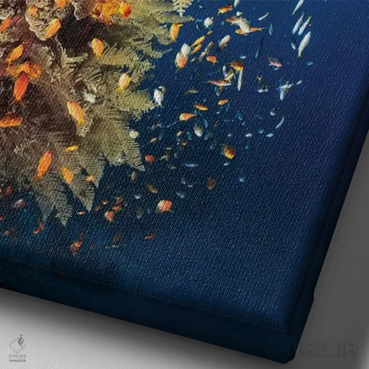 تابلو انفجار زندگی اثر باراتیو گابریل - نمای نزدیک بافت بوم
