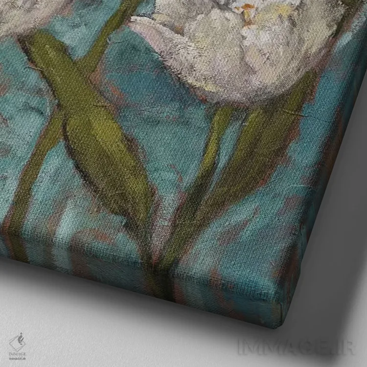 تابلو باغ جنی II اثر برایان فرانسیس - نمای نزدیک بافت بوم