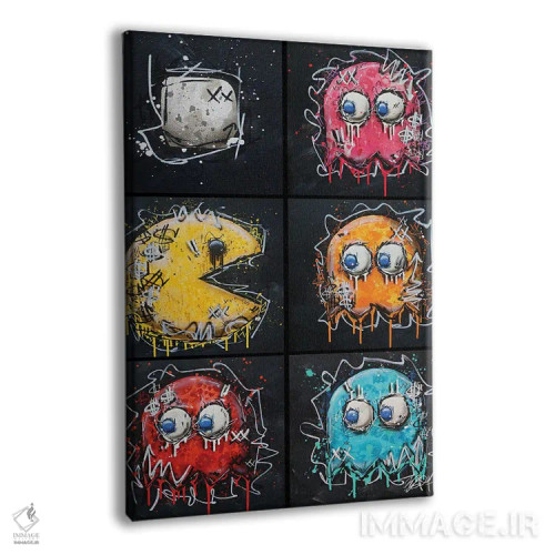 تابلو تعقیب پک (اشاره به پکمن) اثر برایان گارسیا - نمای پرسپکتیو محصول