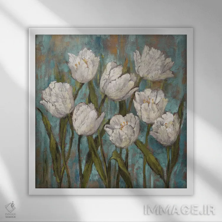 تابلو باغ جنی II اثر برایان فرانسیس - نمای قابدار سفید